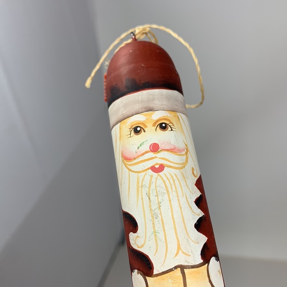 4 pc vintage Christmas holiday decorations, Santa, Mrs. Claus, and Candy Cane - Picture 12 of 17